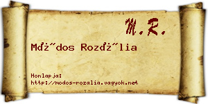 Módos Rozália névjegykártya