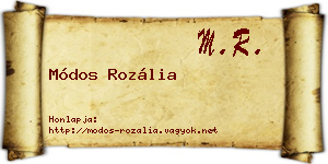 Módos Rozália névjegykártya