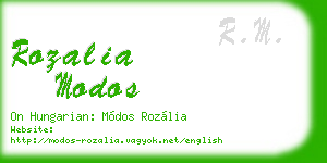 rozalia modos business card