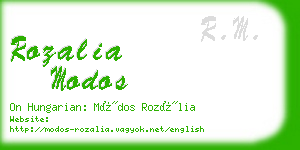 rozalia modos business card